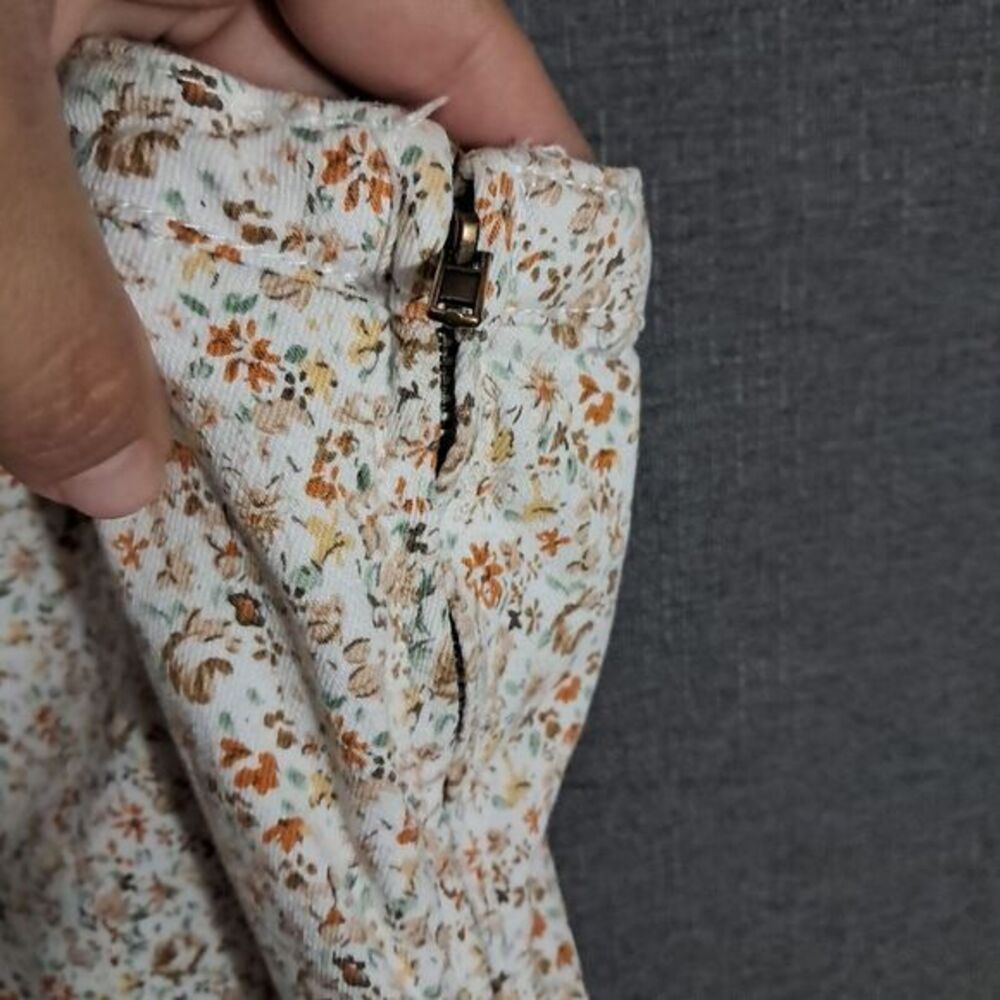 Blanco Denim Dress‎ Womens Large Dixie Floral Cream Pockets Stretch Spain Sporty - Picture 7 of 13